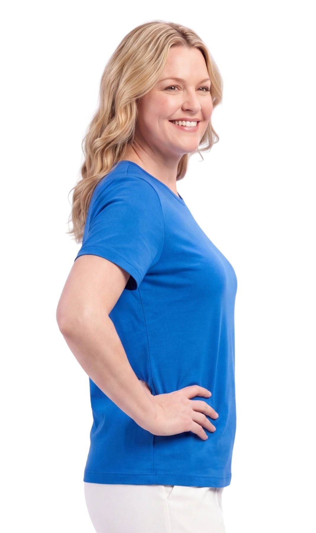 Women's Short Sleeve Crew Neck T-Shirt — Relaxed Fit Cotton Blend - Pendo Store