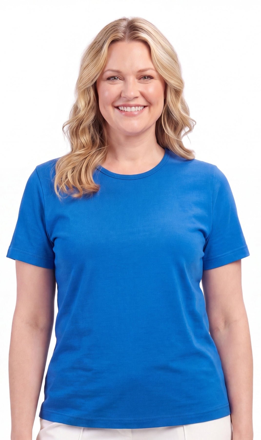 Women's Short Sleeve Crew Neck T-Shirt — Relaxed Fit Cotton Blend - Pendo Store