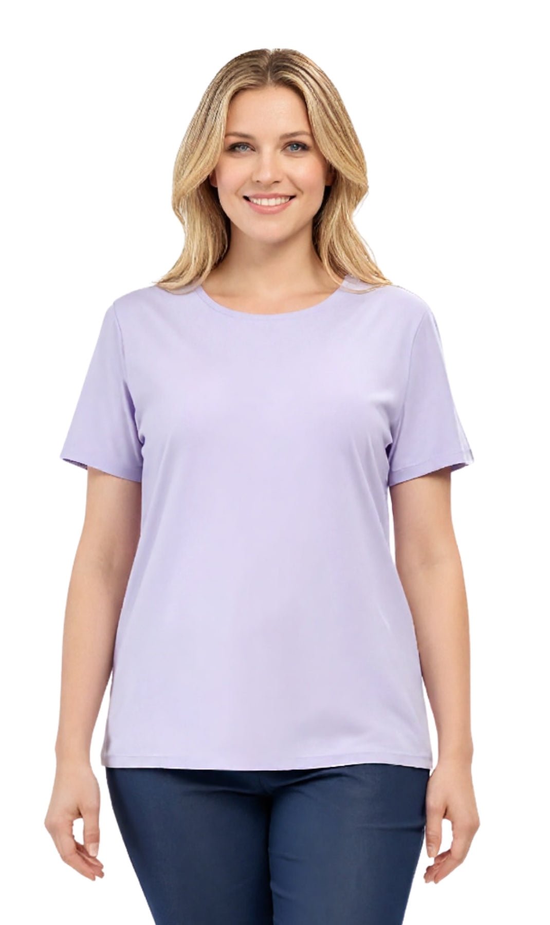 Women's Short Sleeve Crew Neck T-Shirt — Relaxed Fit Cotton Blend - Pendo Store