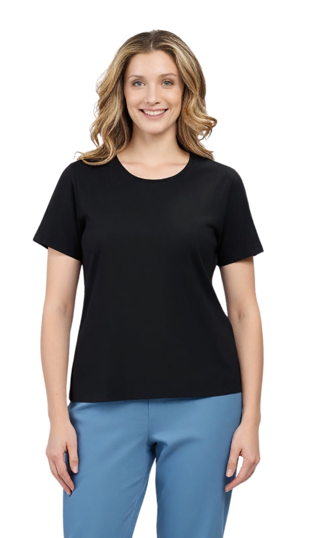 Women's Short Sleeve Crew Neck T-Shirt — Relaxed Fit Cotton Blend - Pendo Store