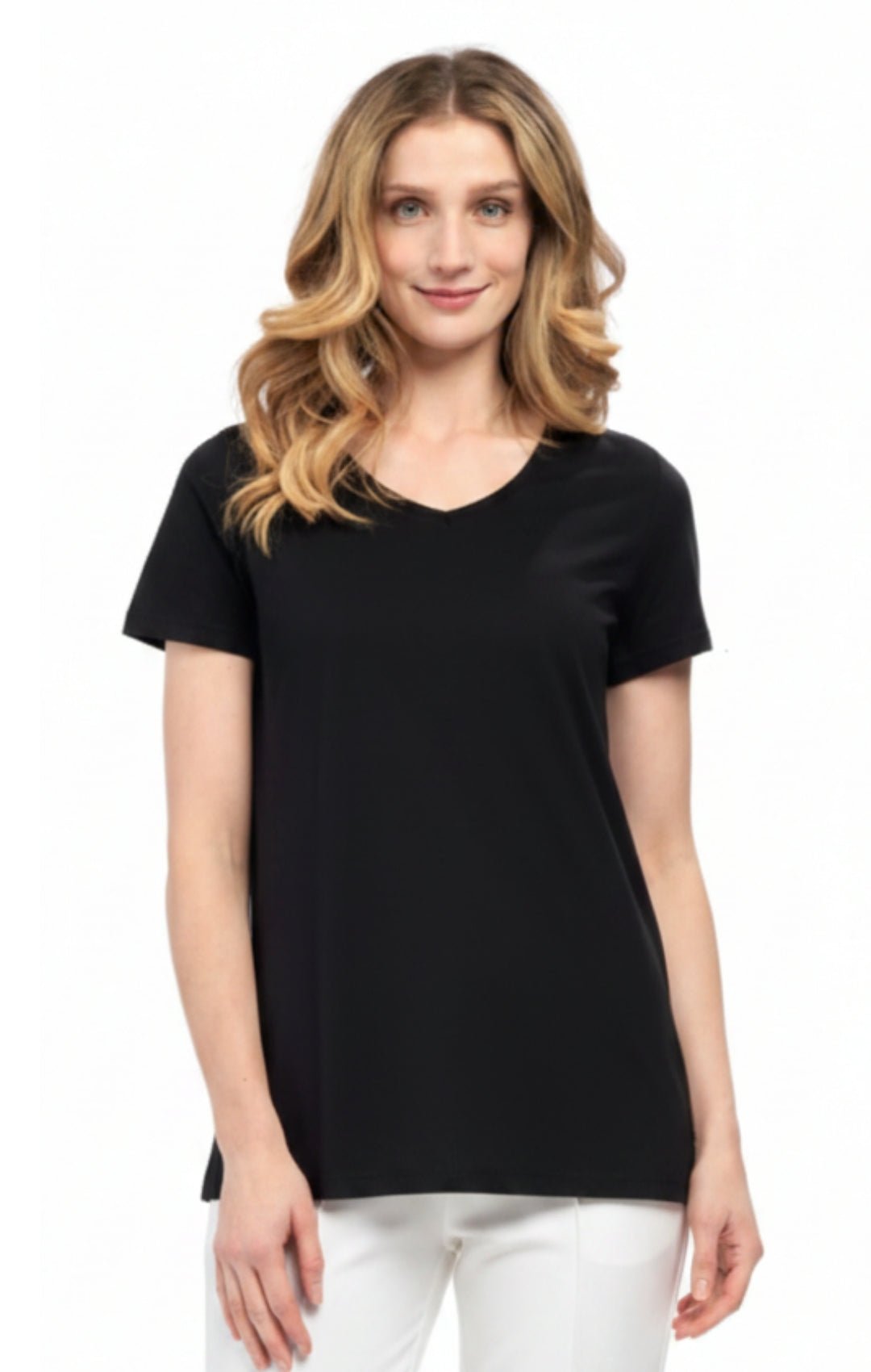 Women's Short Sleeve V-Neck T-Shirt — Wrinkle Resistant Cotton Blend - Pendo Store