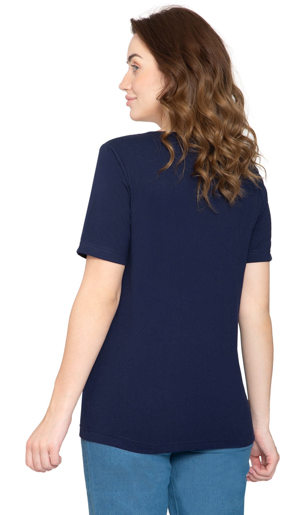 Women's Short Sleeve V-Neck T-Shirt — Wrinkle Resistant Cotton Blend - Pendo Store