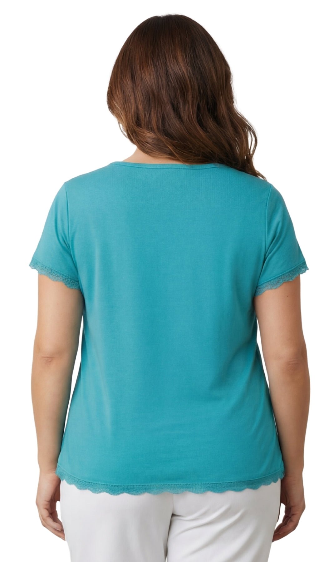 Women's Short Sleeve V-Neck Tee with 3-Button Henley Placket - Pendo Store