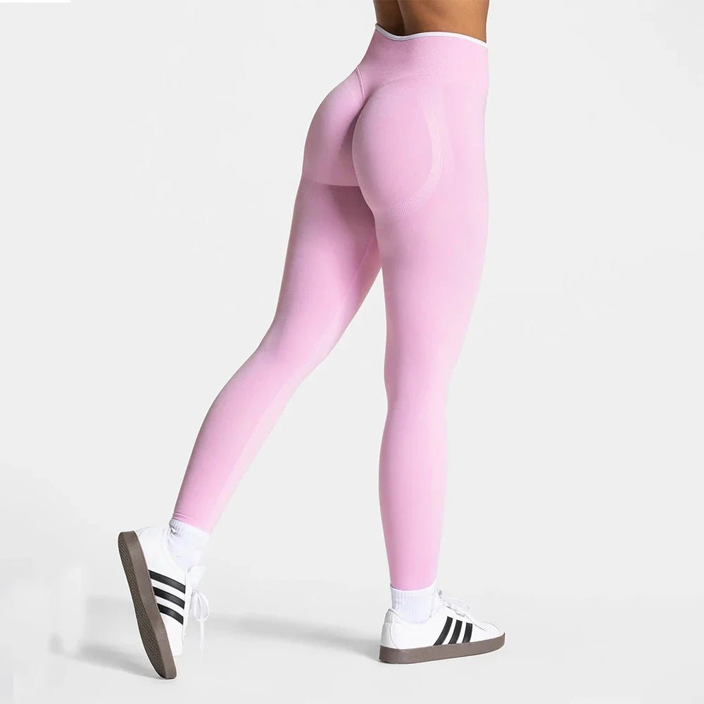 Women’s Sports Leggings, High Waist Seamless Yoga Pants, Scrunch Booty Peach, Hip Lifting Gym Clothes, Workout Tights - Pendo Store