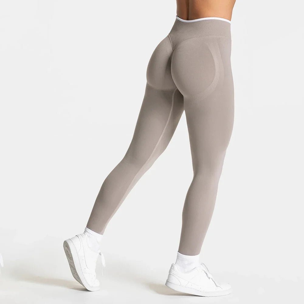 Women’s Sports Leggings, High Waist Seamless Yoga Pants, Scrunch Booty Peach, Hip Lifting Gym Clothes, Workout Tights - Pendo Store