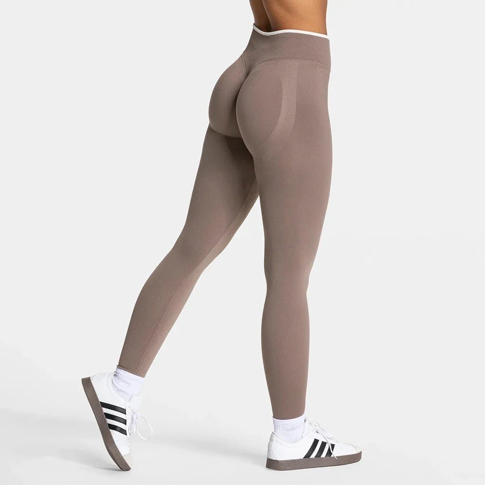 Women’s Sports Leggings, High Waist Seamless Yoga Pants, Scrunch Booty Peach, Hip Lifting Gym Clothes, Workout Tights - Pendo Store