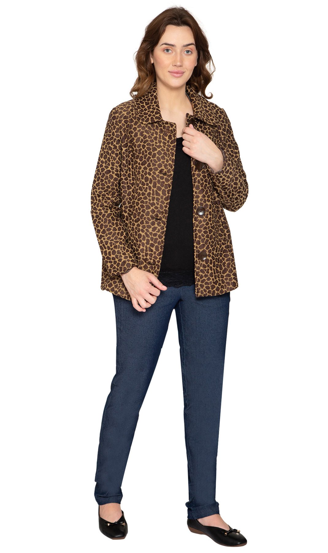 Women's Tapestry Animal Pattern Lined Jacket - Pendo Store