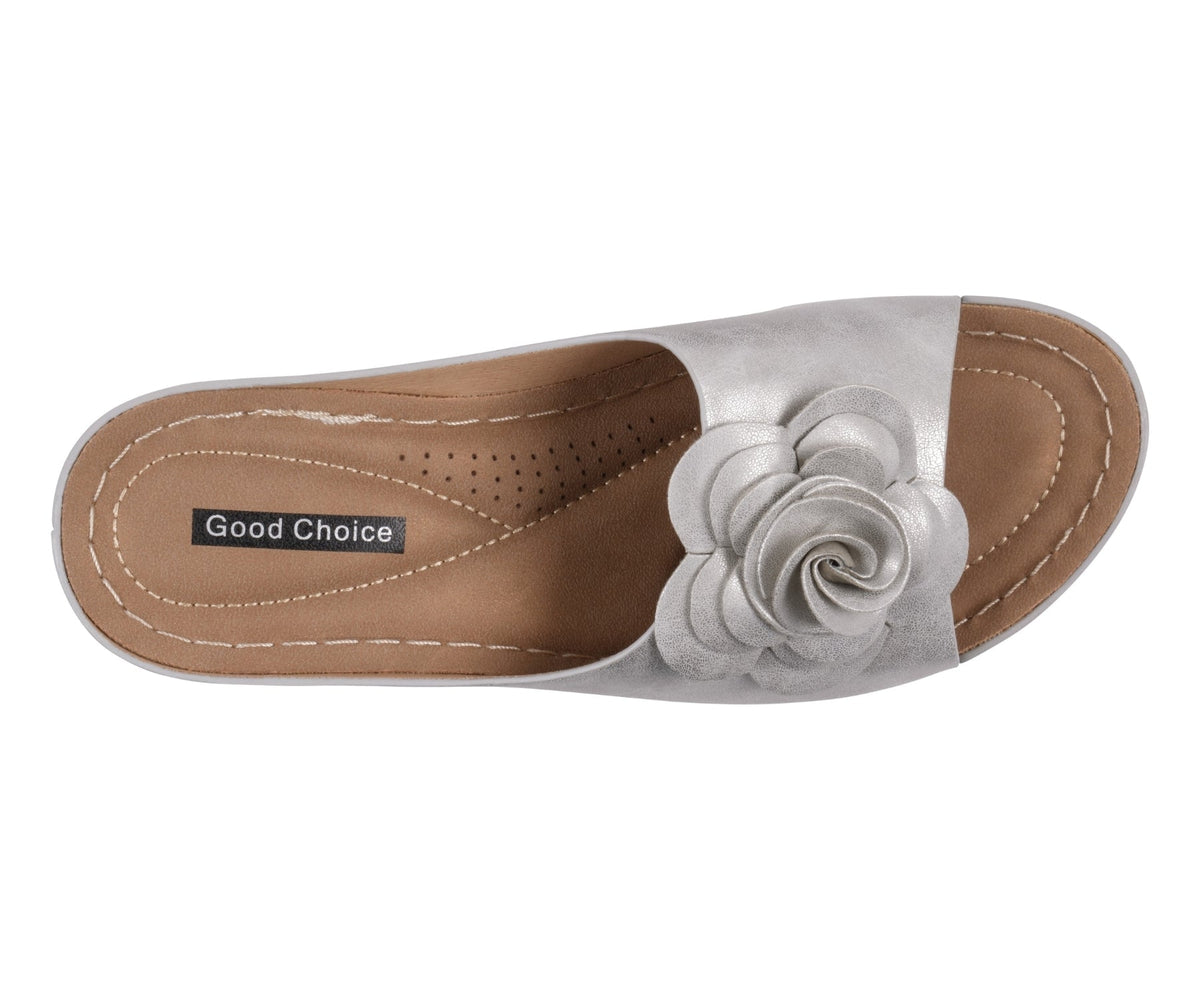 Women's Tokyo Silver Wedge Sandals - Pendo Store
