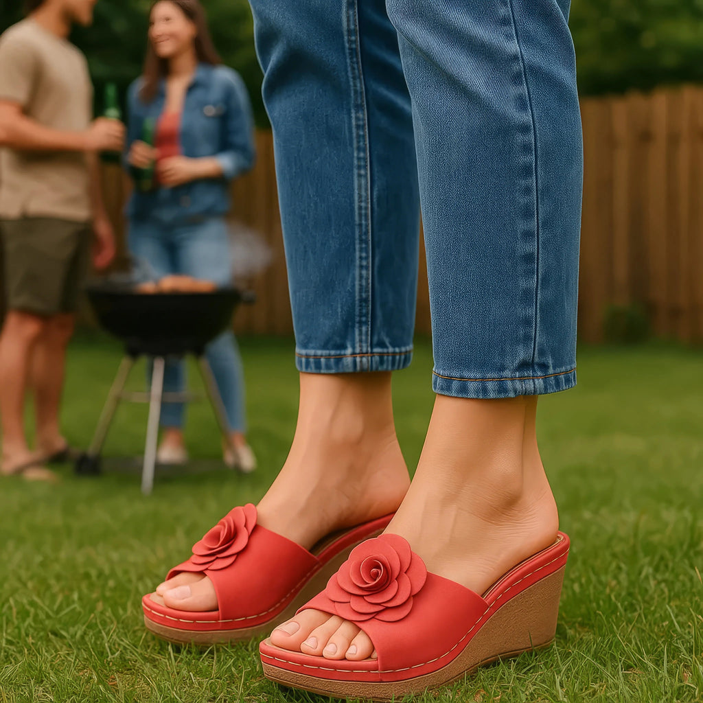 Women's Tokyo Silver Wedge Sandals - Pendo Store