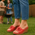Women's Tokyo Silver Wedge Sandals - Pendo Store