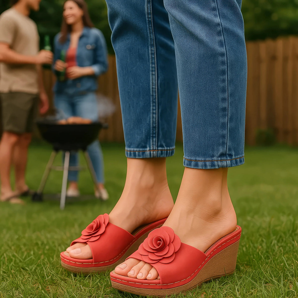 Women's Tokyo Silver Wedge Sandals - Pendo Store