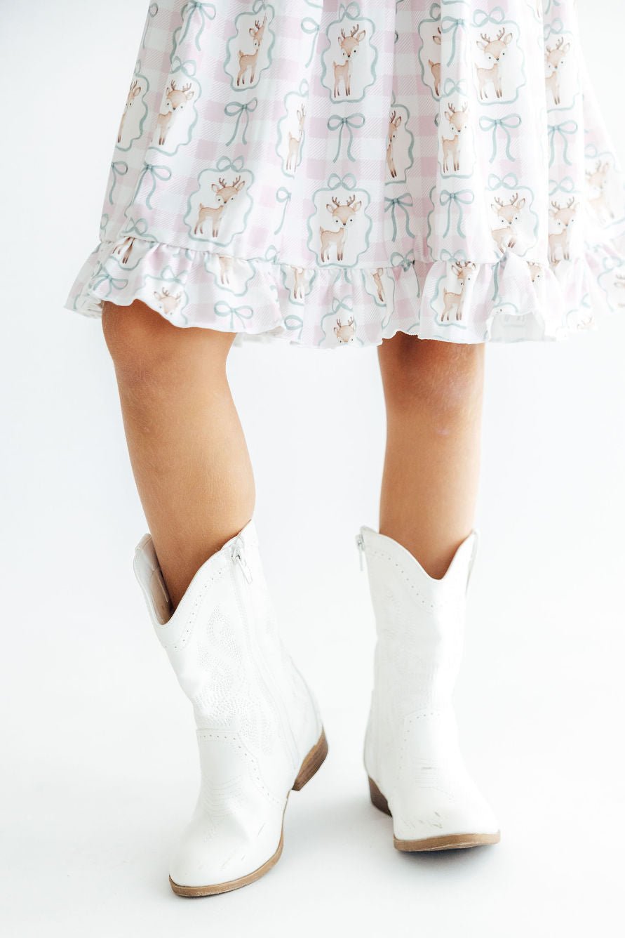 Woodland Whimsy L/S Ruffle Hem Twirl Dress - Pendo Store