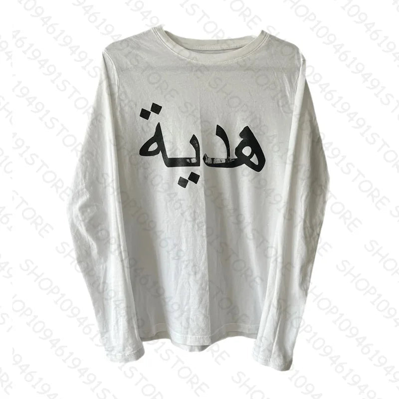 Y2K Letter Print Long Sleeve Top - Pendo Store