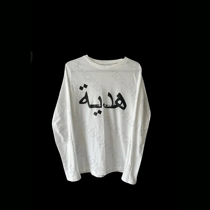 Y2K Letter Print Long Sleeve Top - Pendo Store