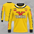 Yamaha Motocross Long-Sleeved Jersey: Oversized, breathable, quick-dry, suitable for men and women. - Pendo Store