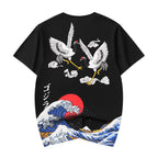 YeT028 Crane and Waves Tee - Pendo Store