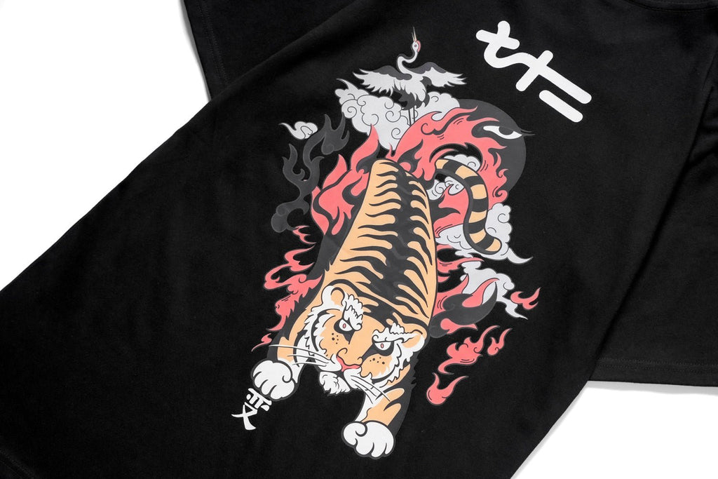 YeT029 Pouncing Fiery Tiger Tee - Pendo Store