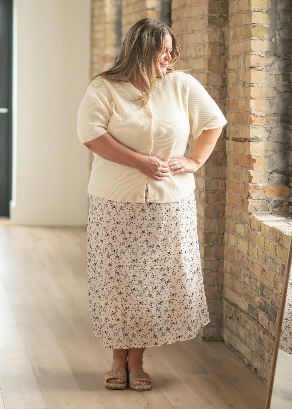 Zadie Ivory Short Sleeve Button Cardigan - Pendo Store