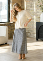 Zadie Ivory Short Sleeve Button Cardigan - Pendo Store